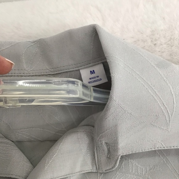 Caribbean Men’s Bird of Paradise textured Short Sleeve Woven Shirt NWT Size M - Picture 5 of 8